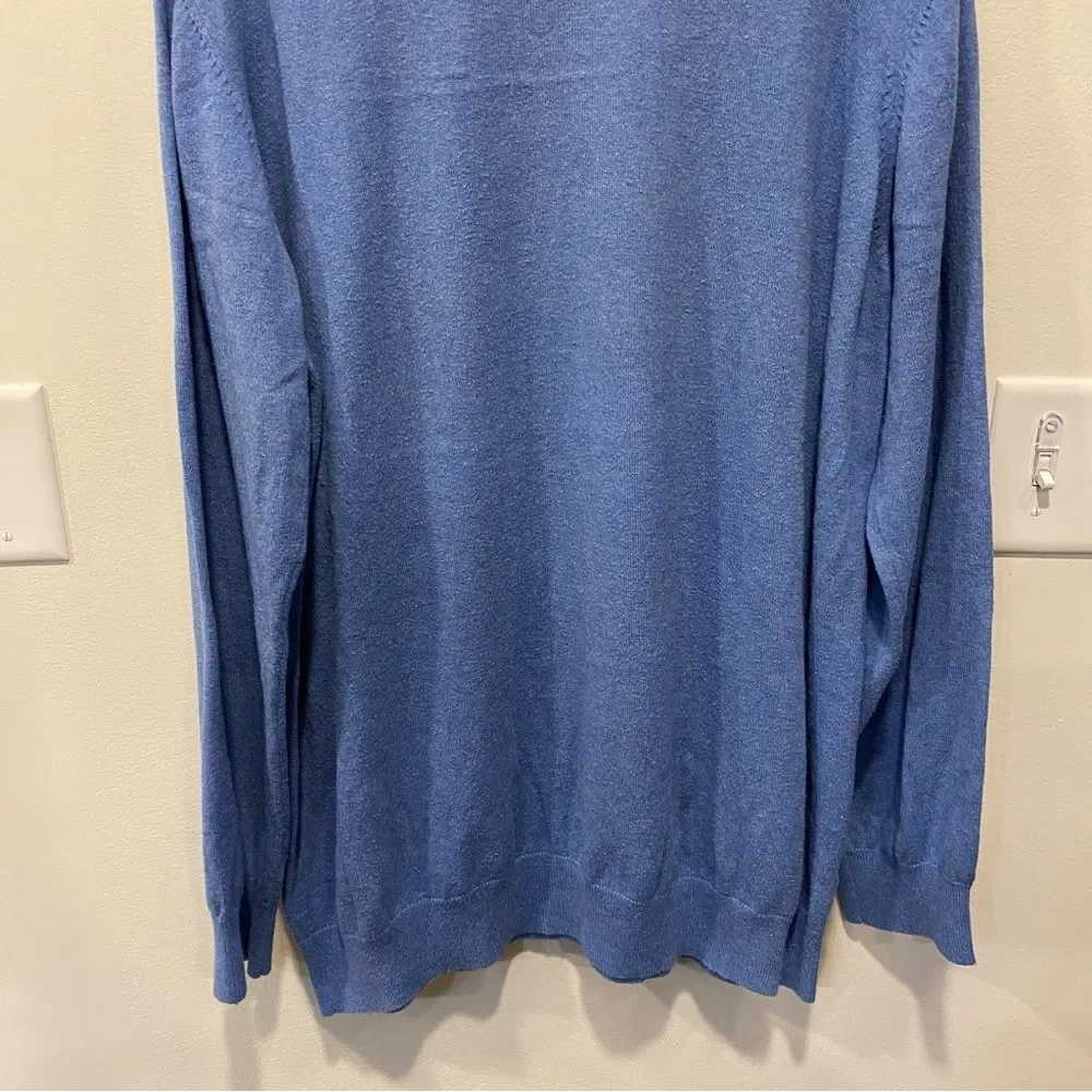 L.L. bean Men's Wicked Soft Cotton/Cashmere Sweater Crewneck XXL tall